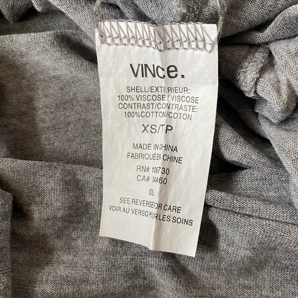 Vince Gray Long Sleeve Top with Mesh Strips on Sleeves - Picture 4 of 5